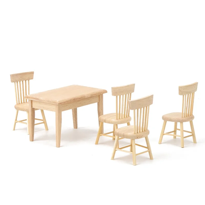 

Миниатюрный набор мебели для кукольного домика 1:12: имитация письменного стола и стула, модель игрушечной мебели, аксессуар для кукольного домика