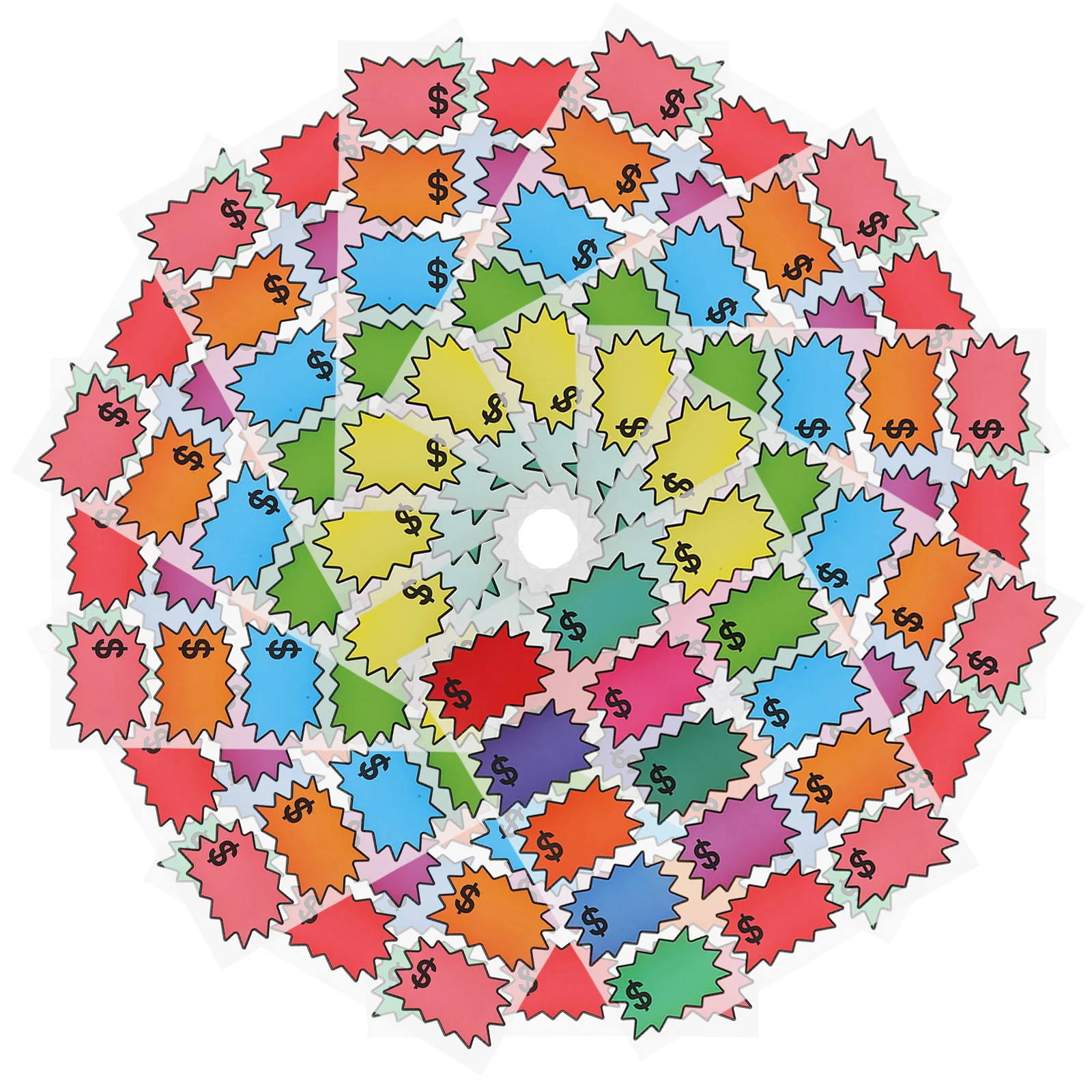 

300Pcs Blank Explosion Price Label Stickers Adhesive Sales Tags Retail Product Price Tags for Stores Blank Sticky Labels