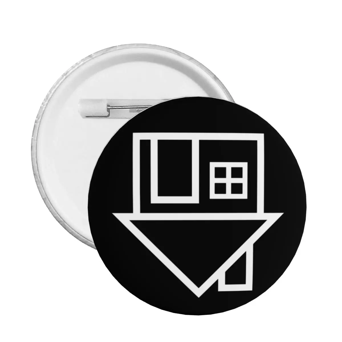 Neighbor House Logo Pin Back Buttons for Clothes Customizable Badges Brooches Pinback