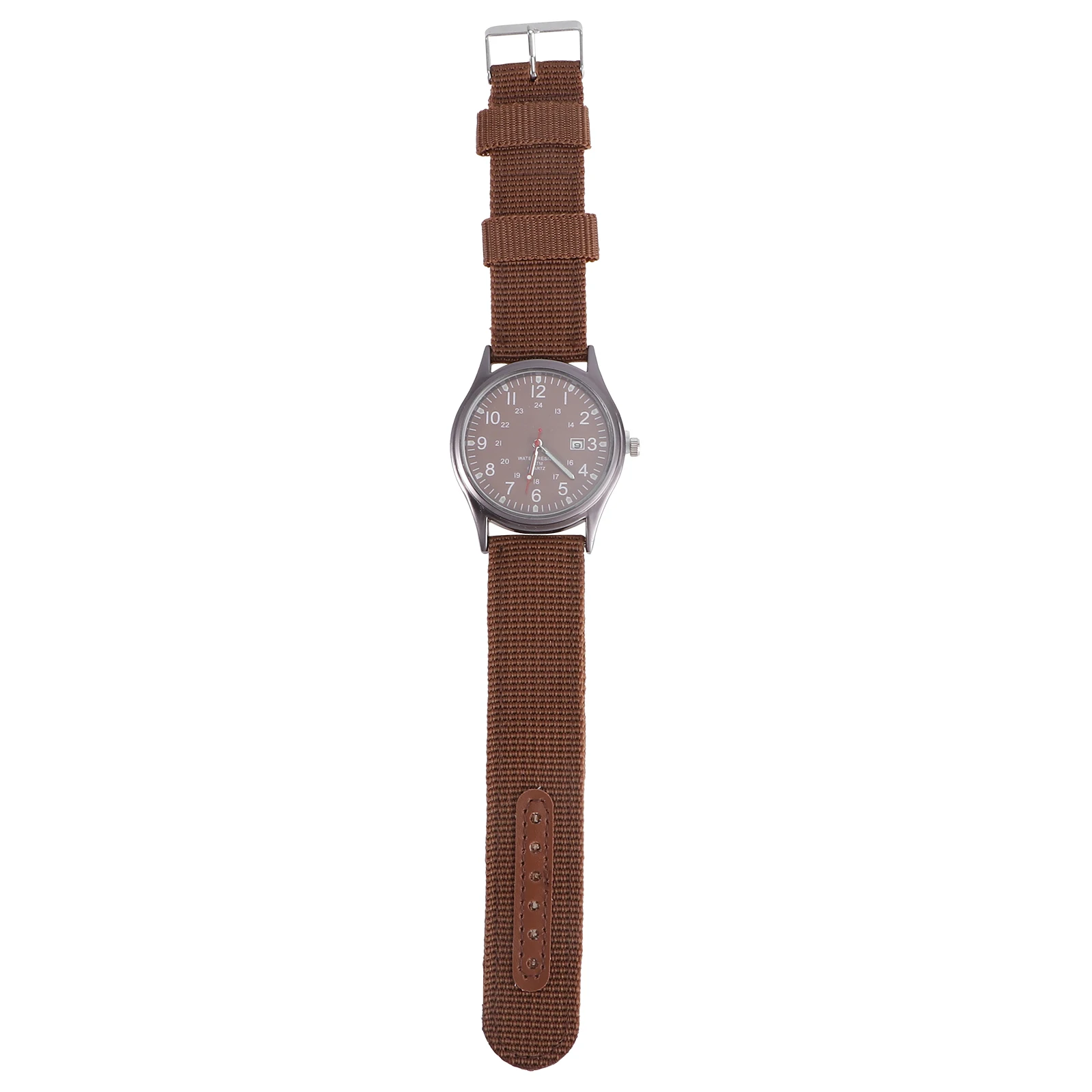 

1pc Luxury Quartz Military Watch Men's Canvas Band Wristwatch Multiple Functions Elegant Design Calendar Date Fashion for Men
