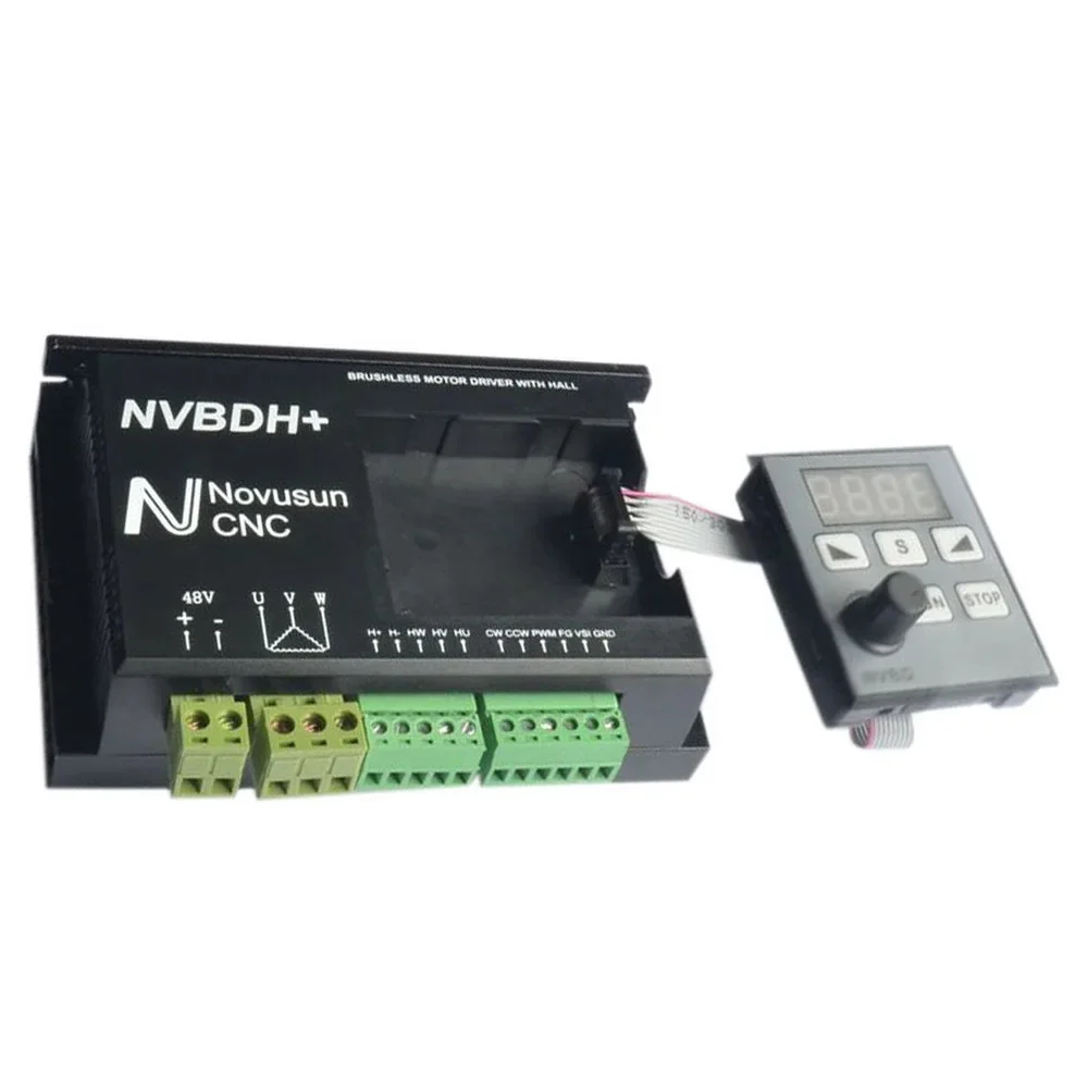 Fresadora CNC Eixo NVBDH + NVBDL Brushless DC Motor Matching Drive com Controlador 400W Display Digital