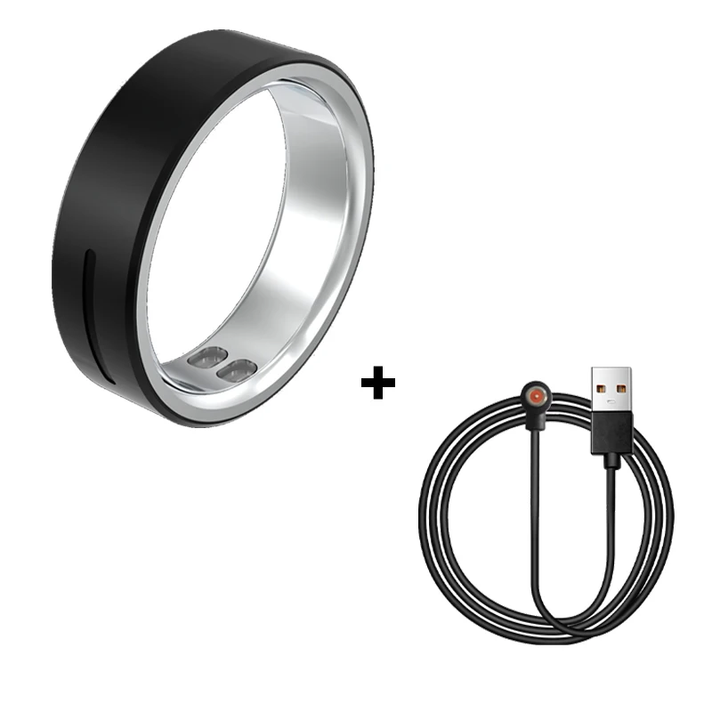 2026 Ceramic Smart Ring with Vibration Alerts for Calls Alarm Notification  Health and Sleep Monitor 5ATM Waterproof Ring for Men