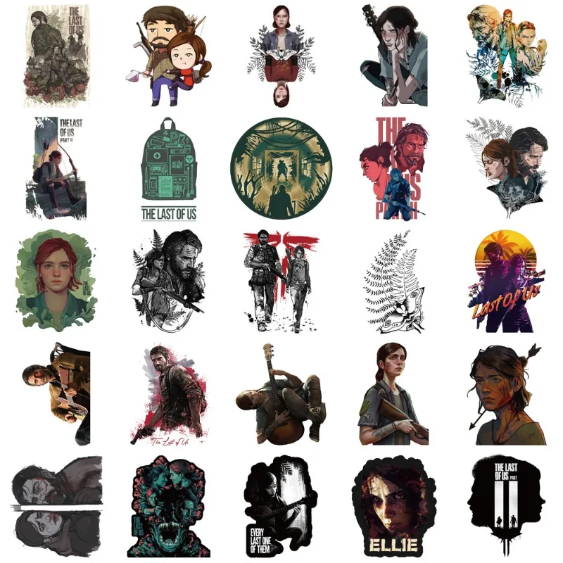 50pcs The Last of Us Graffiti Stickers Suitcase Water Cup Stationery Mobile Phone Car Scooter Laptop Refrigerator Decoration