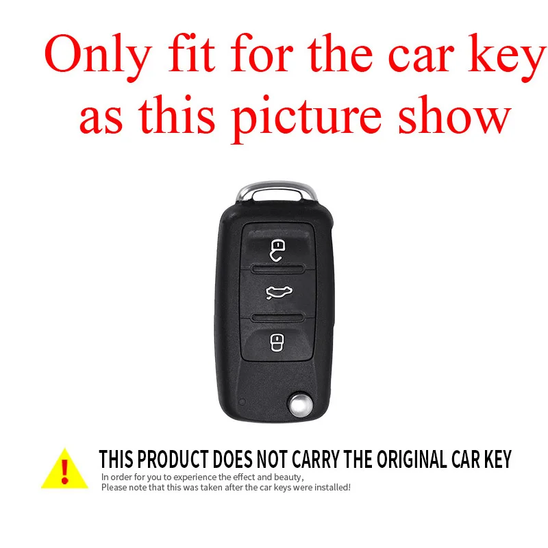 Zinc Alloy Leather Car Flip Remote Key Case Full Cover For VW Volkswagen R Line Polo Tiguan Passat Golf Jetta Lavida Accessories