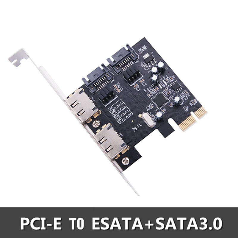 

SATA Riser Card PCI-E To ESATA+SATA 3.0 6G Hard Drive Expansion Card Pcie To SATA/ESATA3.0 Adapter Card