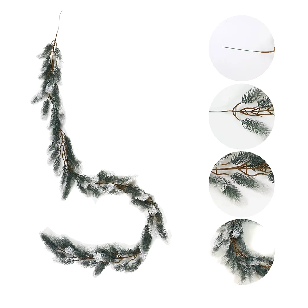 

2M Artificial Pine Garland Real Touch Seasonal Faux Greenery Garland Imitation Plant Home Deco Winter Pine Garland Mantle Stairs
