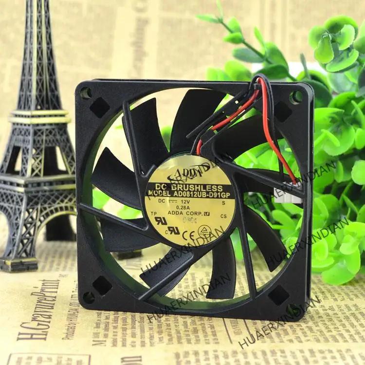 جديد 8015 AD0812UB-D91GP 12 فولت 0.28A 8 سنتيمتر/مروحة التبريد طقم تجميع