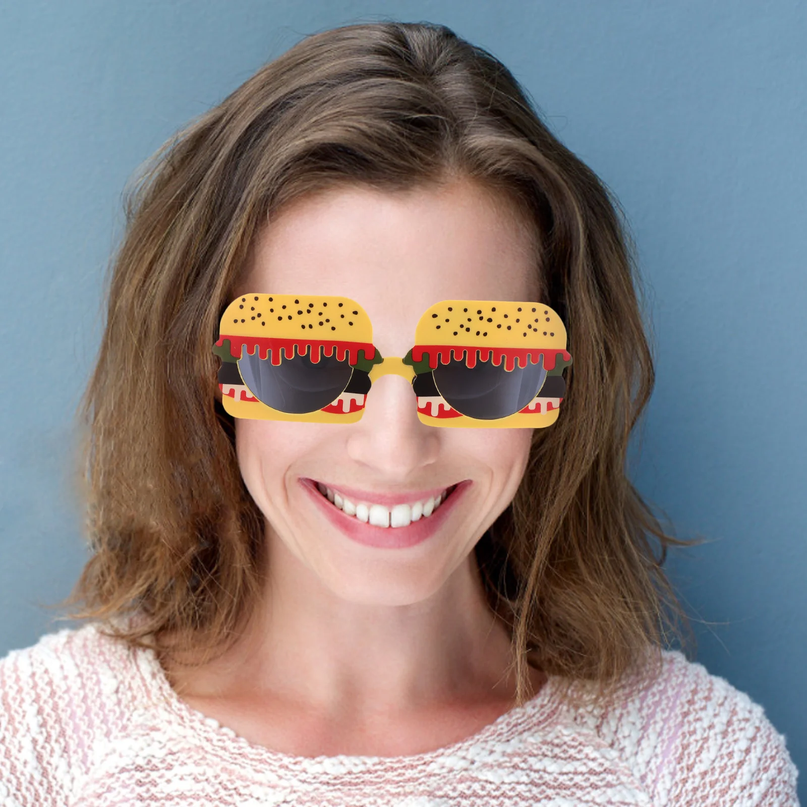 

2 шт., креативные очки для гамбургеров, забавные очки для маскарада, аксессуары для костюмов на Хэллоуин на день рождения, Луау, летние фестивали