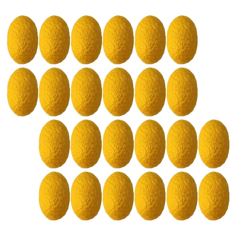 50 Stuks Natuurlijke Zijderups Ballen Biologische Gezichtsreiniging Geel Make-Up Remover Gezichtsverzorging Peeling Mee-eter Verwijderen Zijde