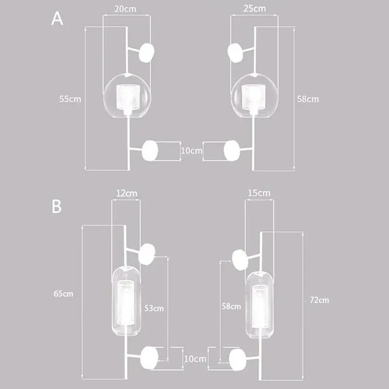 Imagem -06 - Modern Nordic Vidro Lâmpadas de Parede Cabeceira Quarto Corrideira Sconce Sala de Estar Interior Lâmpada Decorativa