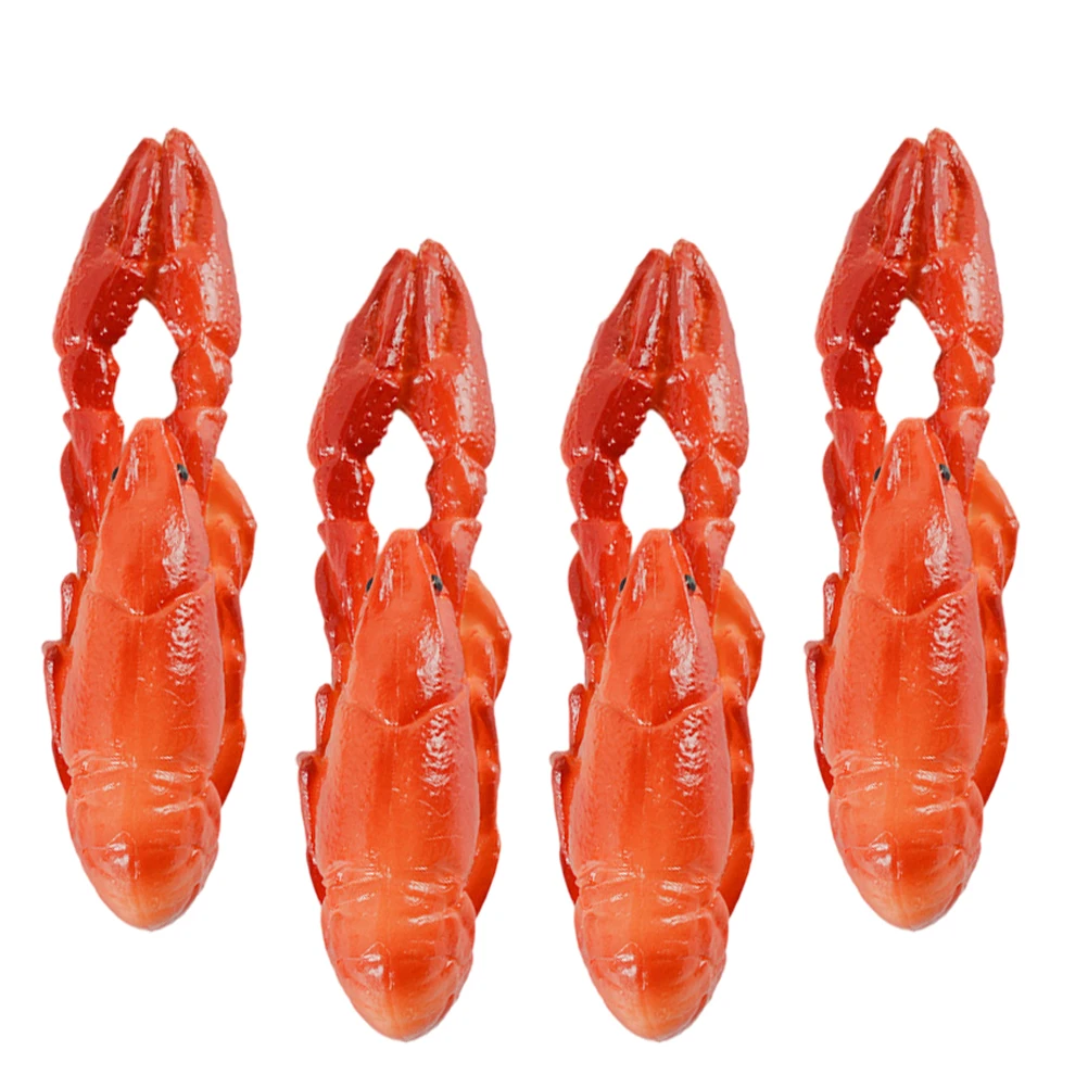

4pcs Lifelike Simulation Lobster Realistic Pvc Educational For Kids Cognitive Development Garden Home Party Decor Lobster Animal