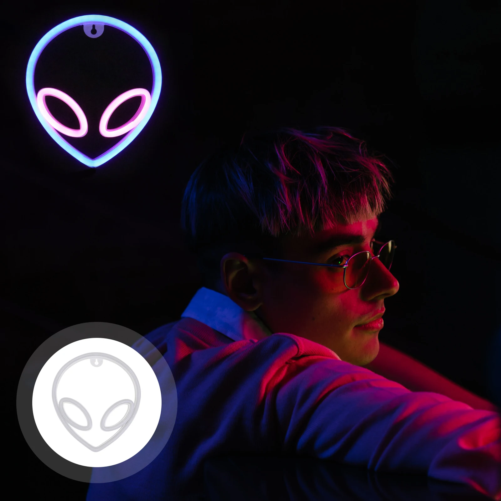 

Alien Shaped Neon Light Creative LED Decorative Night Lamp for Bar Home Restaurant Wall Hanging USB Powered