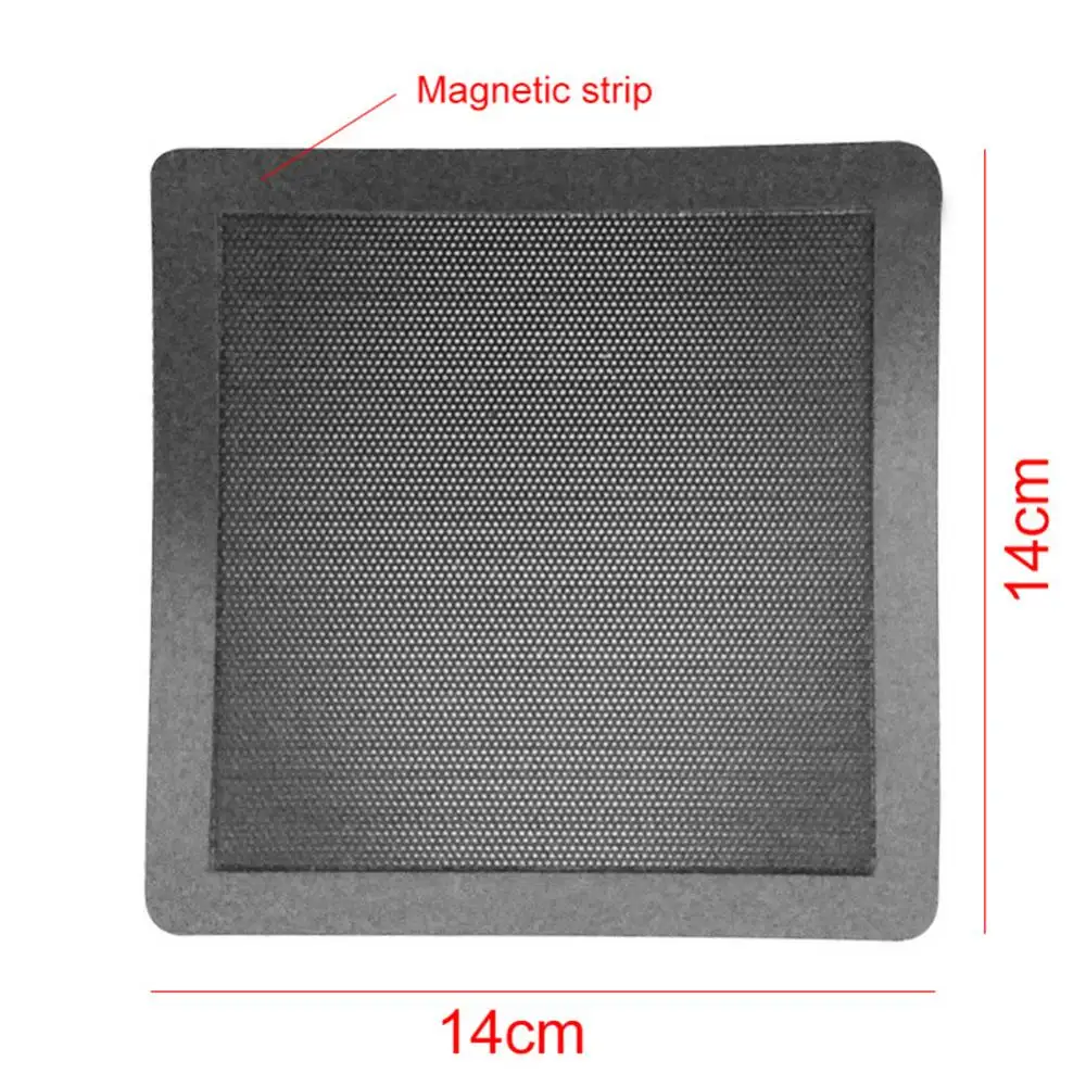 Magnetic PVC Filter PC Home Chassis Cooling Dust Fan Cover Net 14CM Guard Dustproof Accessories Computer Mesh Noise Reduction