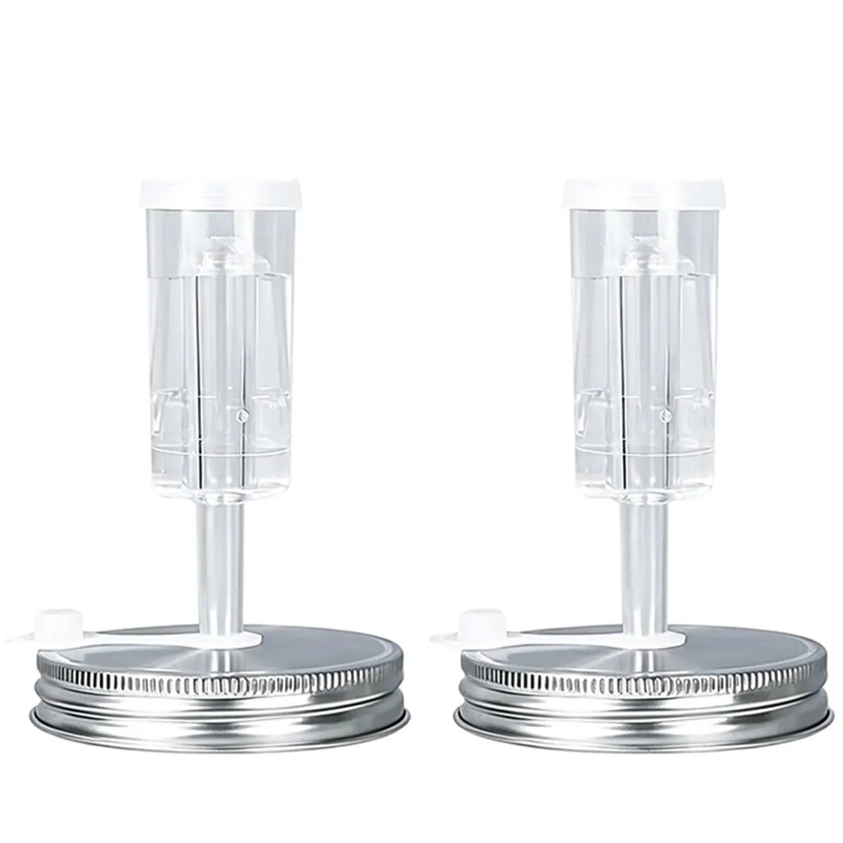 Fermentation Kit - 2 Upgraded Lids & 2 Glass Weights for 86MM Wide Mouth Jars, Ideal for Sauerkraut