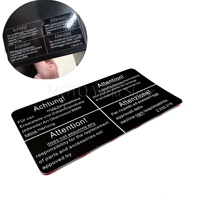 Warning label sticker For BMW S1000RR R1200GS R1300GS R1250GS
