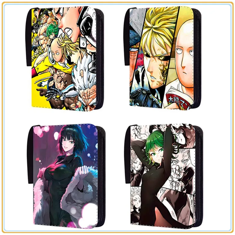 400/900pcs ONE PUNCH-MAN Card Album Book Folder 4/9 Card Slots Collections Zipper Double Pocket Zipper Card Binder Holder