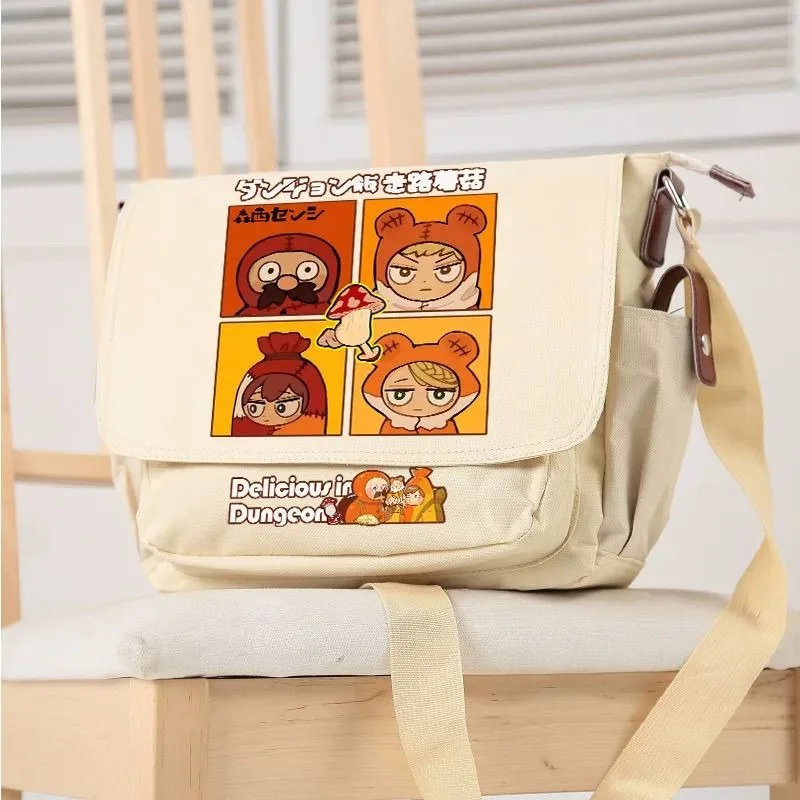 

Anime Delicious in Dungeon Cosplay Marcille Polyester Fiber Student Campus Zipper Pendant Backpack Messenger Bag
