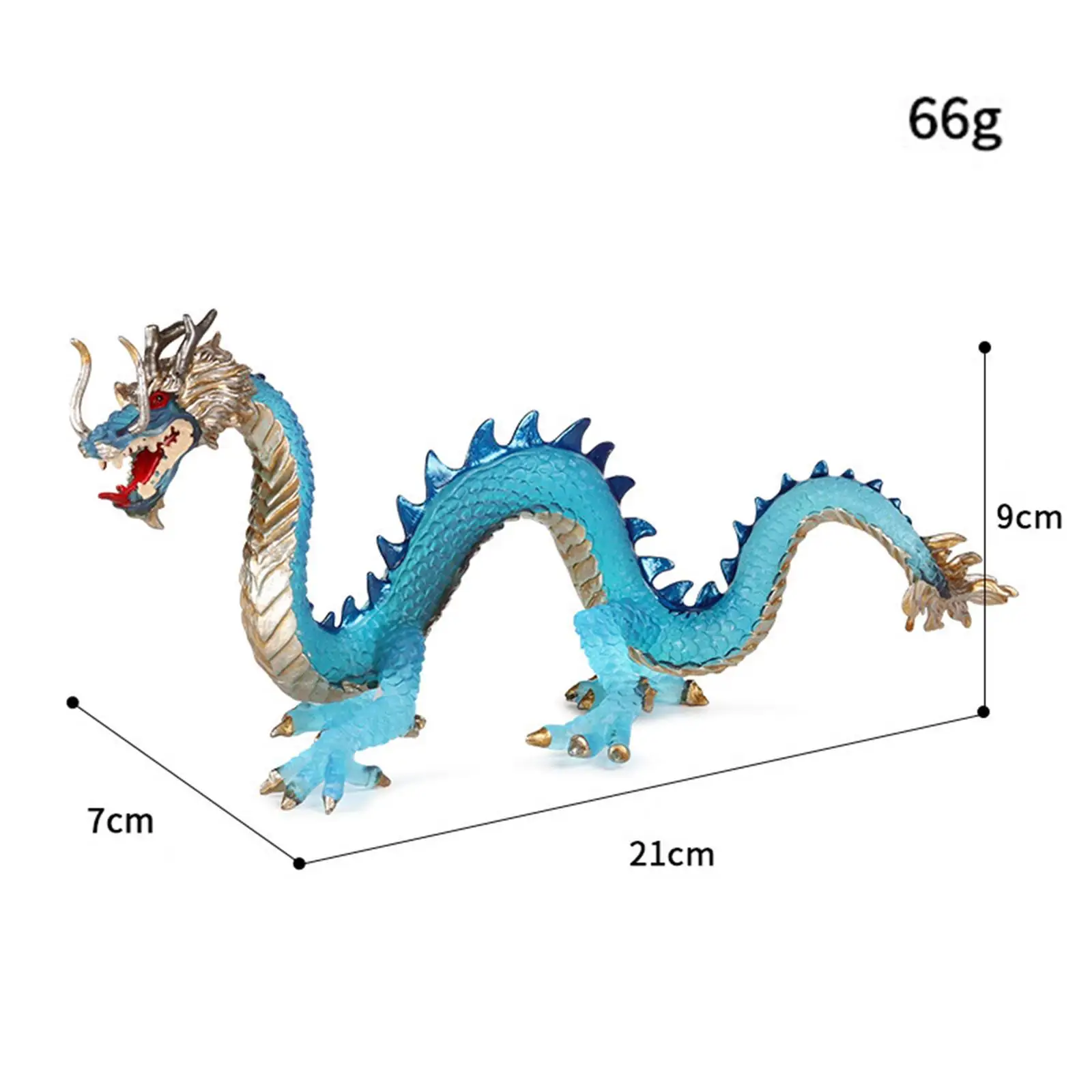 Handgeschilderde Chinese Draak Beeldje Model Ambachten, Miniatuur Dierenspeelgoed, Simulatie Draakvorm Model Speelgoed voor Kinderen Kinderen
