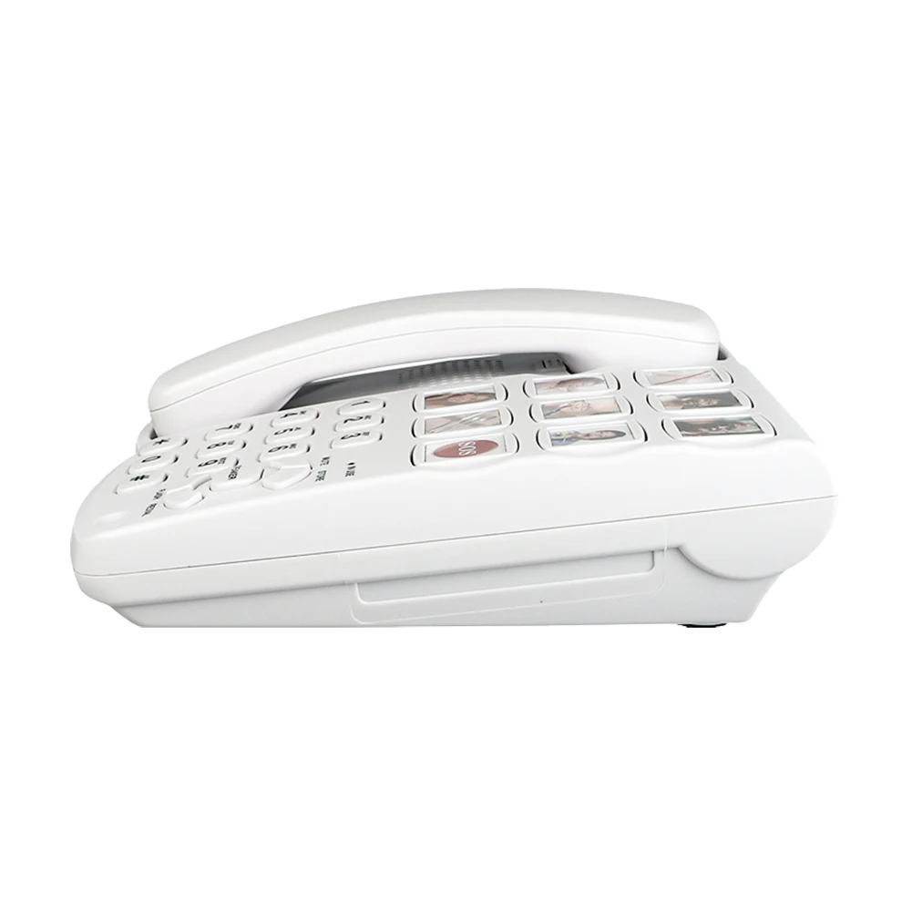 هاتف سلكي بزر واحد يعمل باللمس صورة مضخمة هاتف أرضي 9 صورة هاتف موسع للمرضى الذين يعانون من نقص السمع