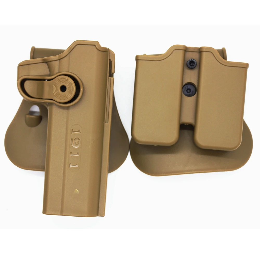 1911 Taktisches Pistolenholster mit Doppelmagazintasche, Pistolenholster, Gürtelholster, Pistolen-Paddle-Tragekoffer für Colt 1911 Zubehör – Detail 3