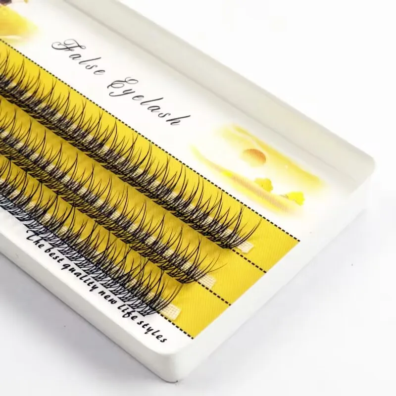 Mink Eyelashes 1 Box/120 Bunches  Natural 3D Russian Individual Eyelash cluster Makeup tools Fish Tail False Eyelashes wholesal