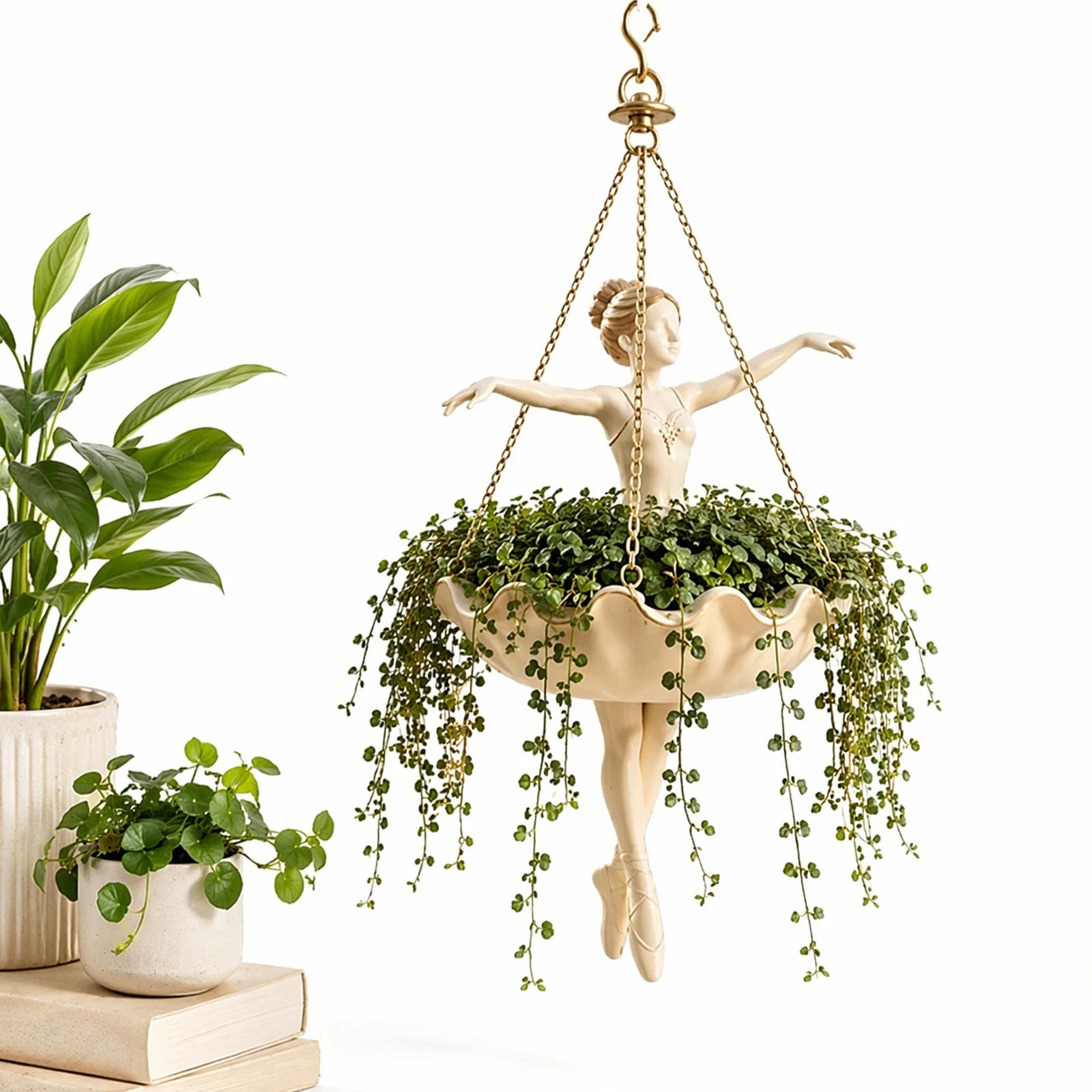 กระถางแขวนเรซิ่นน่ารัก ทนทานต่ - Spider Plant Hanging บทวิจารณ์และราคา