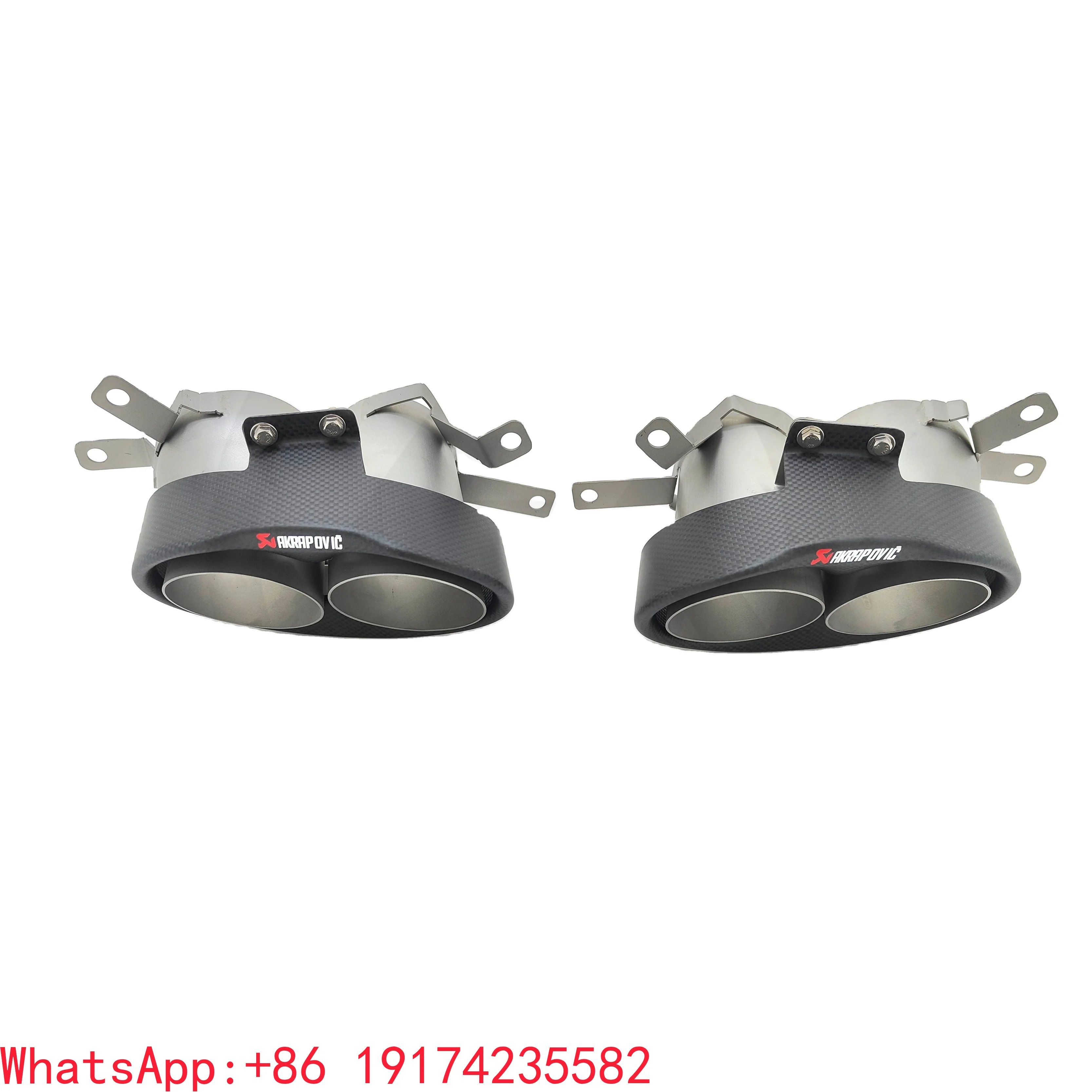 

For CSZ Superior Quality AK STYLE Matte Carbon Fibre Oval Dual Universal EXHAUST TIPS for Audi RS3 RS4 RS5 RS6 RS7 RSQ8