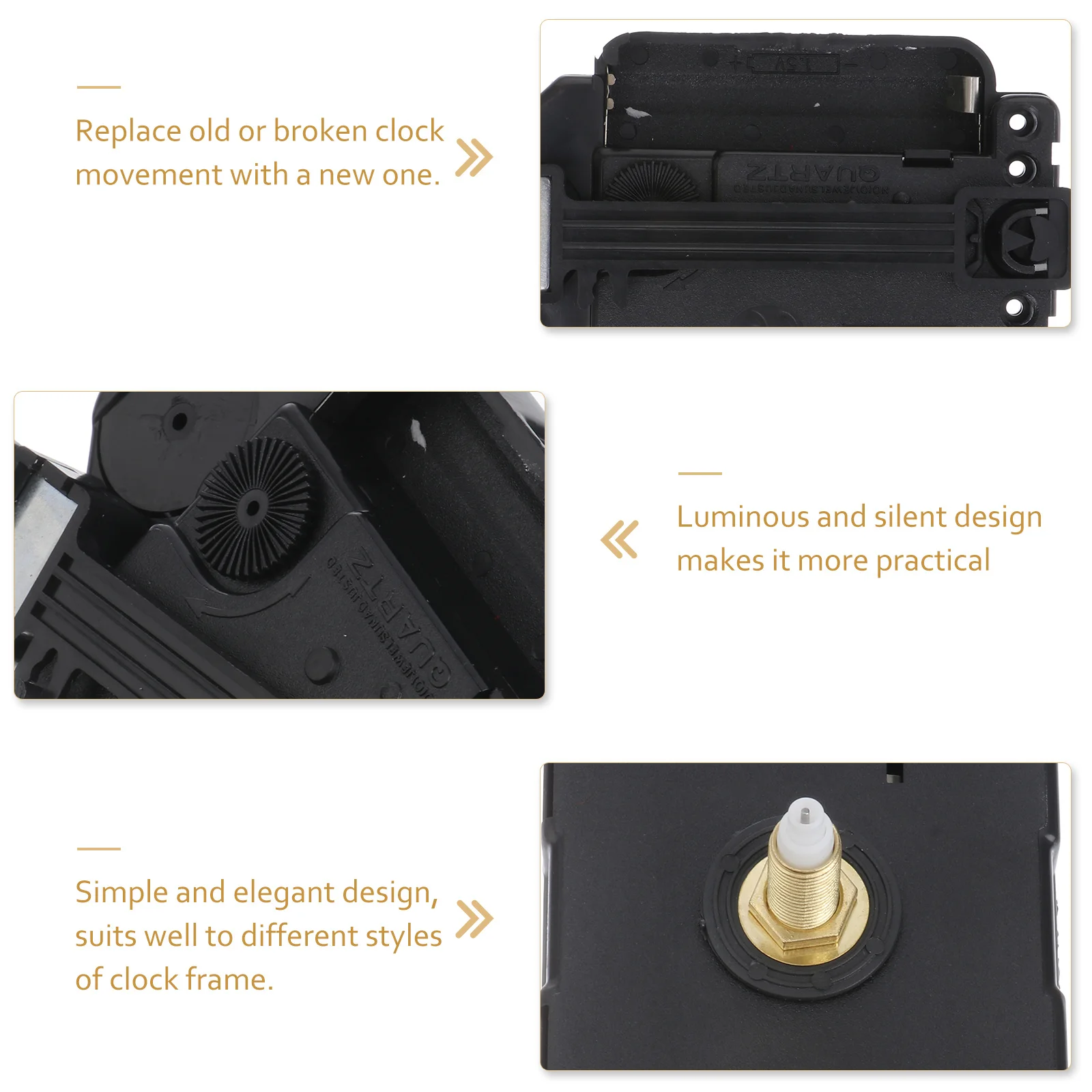 

Sweeping Pendulum Clock Movement Replacement Silent Operation No Ticking Operated for Wall Clocks Accurate Timekeeping