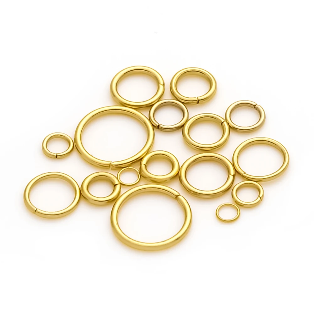 100-200pcs/lot Stainless Steel Gold Open Jump Rings Split Rings Connectors For DIY Jewelry Making Supplies Accessories Wholesale