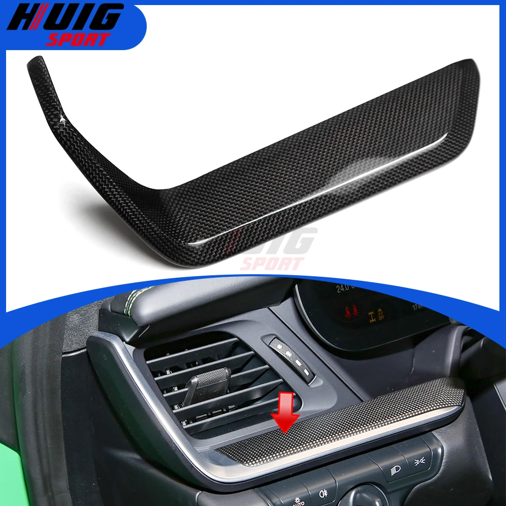 LHD Plain Carbon Car Interior Center Console Dashboard Panel Cover Trim Accessories For Porsche 911 992 Carrera Targa 2019-2024