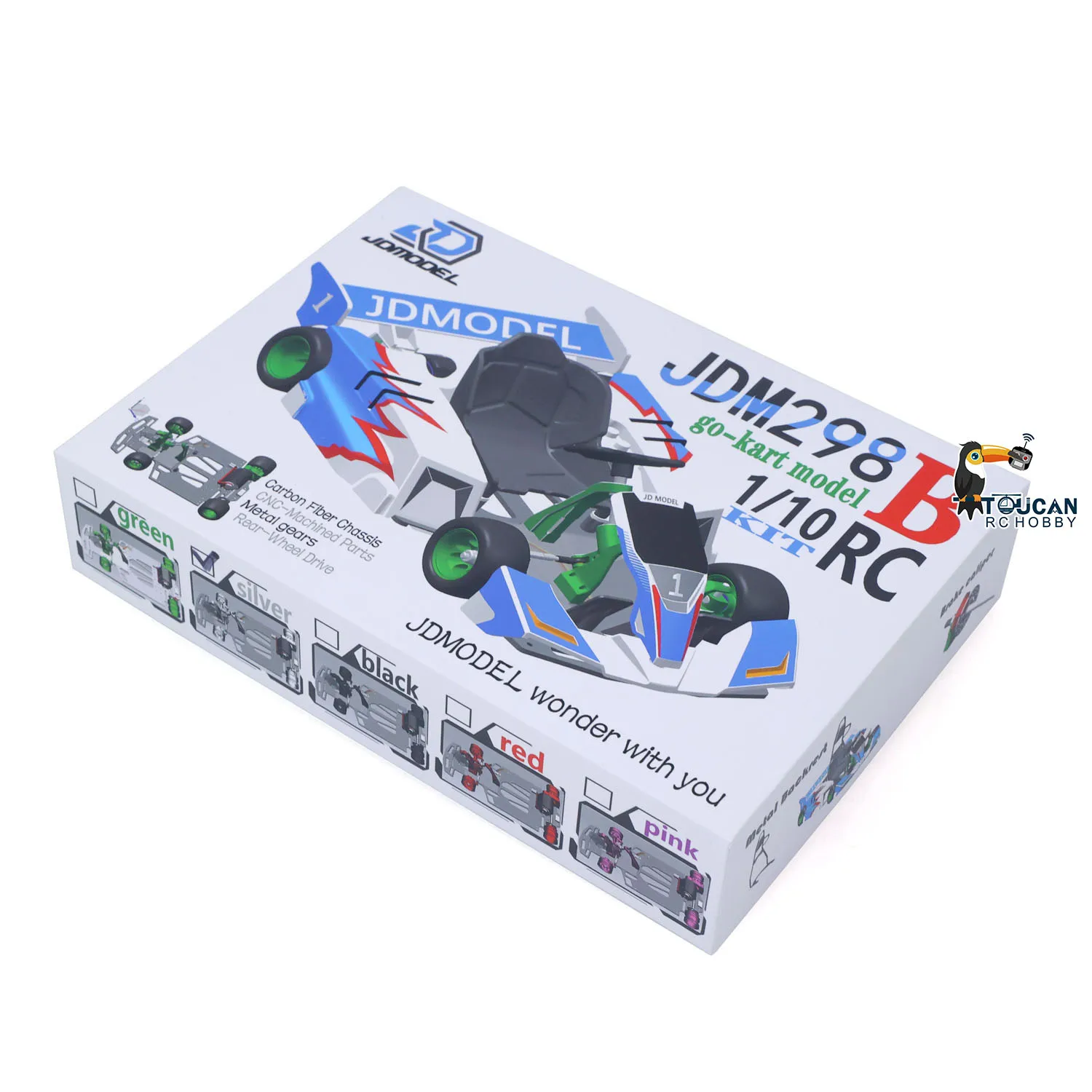 

JDM 1/10 4*4 Remote Control Racing Vehicle 298B RC Go Kart Model 2.4GHz Radio for Adults DIY Gifts Unpainted Unassembled