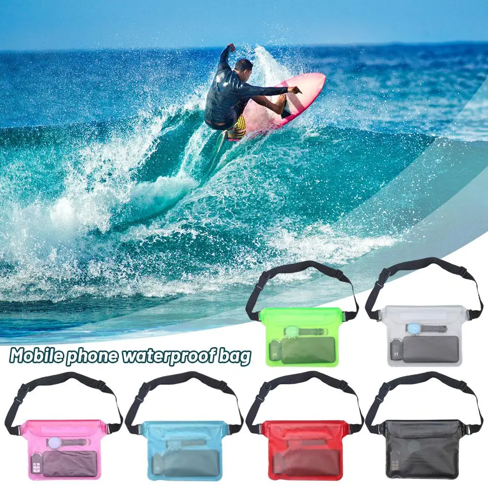 Waterproof Swimming Sealing Drift Diving Waist Pack Skiing Underwater Phone Case Cover Dry Shoulder Bag For Beach Boat Spor A1R6