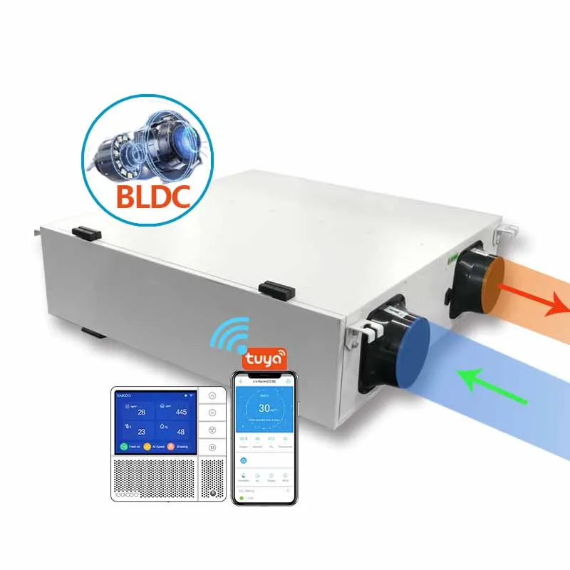 HVAC 지능형 제어 시스템 공기 공기 에너지 회수 환기 양압 열 회수 홀 천장 장착