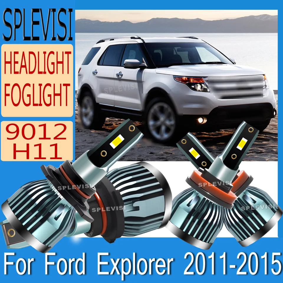 

Headlight foglight 9012 H11 LED long visible distance Silent Operation Fast Response For Ford Explorer 2011 2012 2013 2014 2015