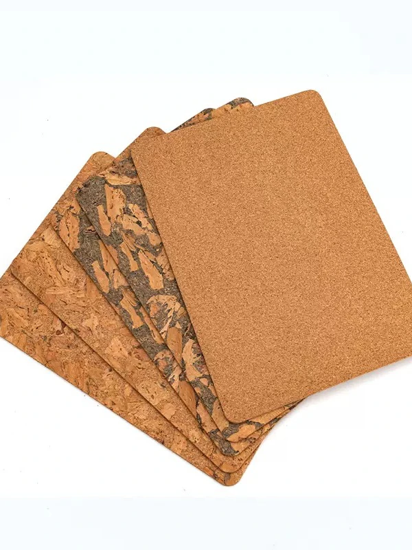 순수 코르크 내열 매트 사각형 나무 식탁 코스터 방열 차 테이블 매트 주방 조리대