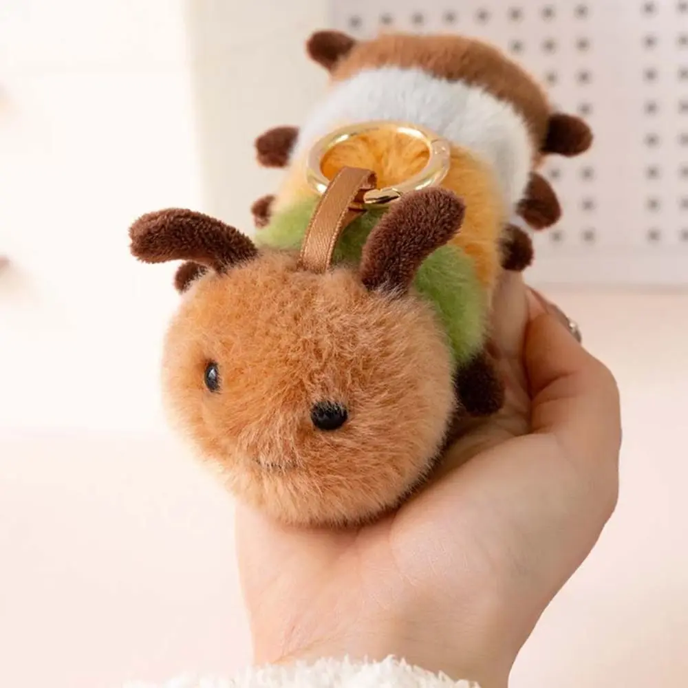 Adorable Insect Series Plush Keychain Soft Little Bee Funny Keyring Little Ladybug Cotton Animal Bag Pendant Backpack
