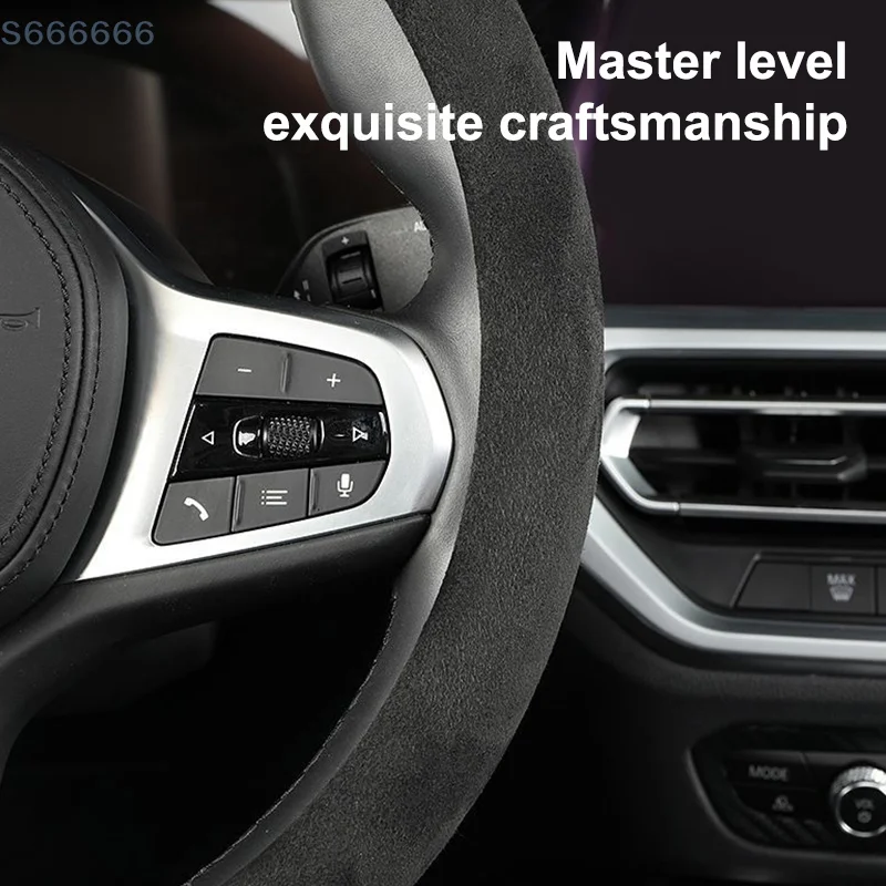 واقي عجلة عالمي مقاس 37-38 سم، غطاء توجيه من جلد البقر المدبوغ المسامي