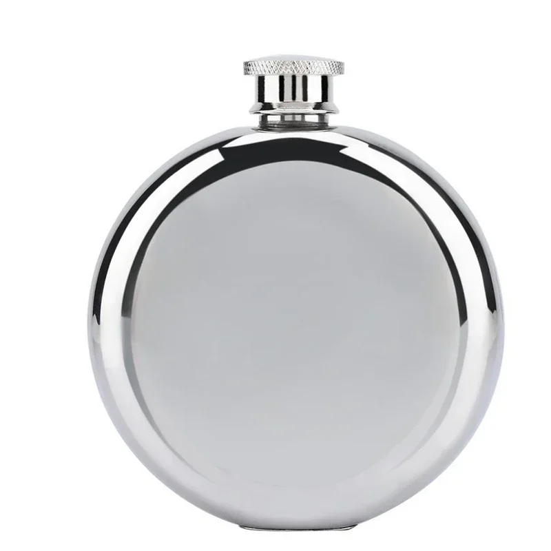 5oz Round Hip Flask Stainless Steel Pocket Flagon Whiskey Wine Alcohol Bottle Gift for Men and Women Outdoor Liquor Bottle