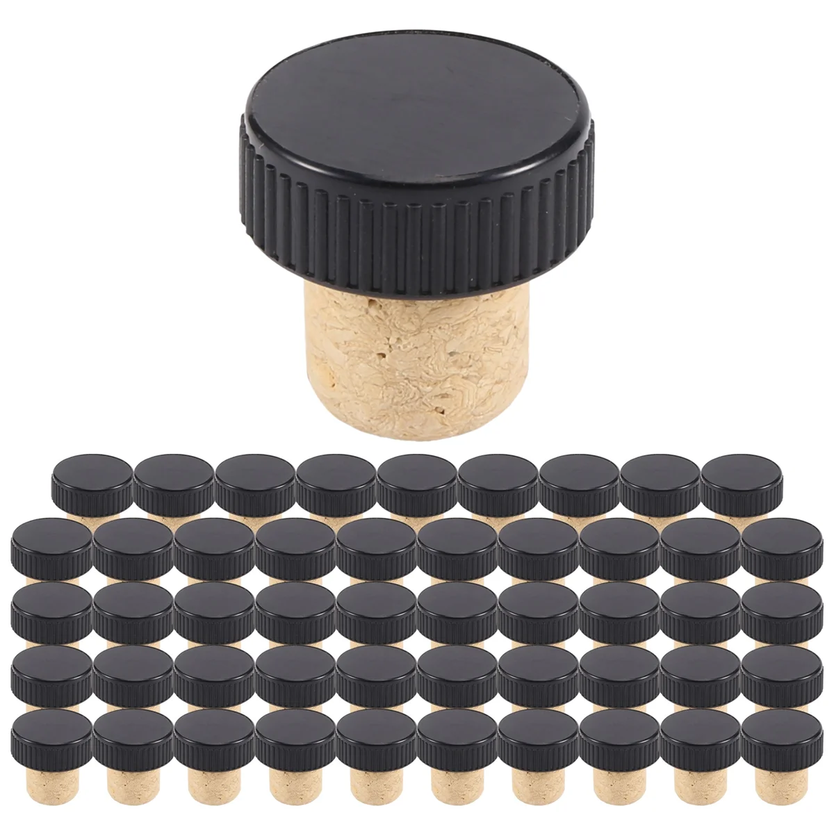 Cork Plugs Cork Stoppers Tasting Corks T-Shape Wine Corks with Plastic Top Wooden Wine Bottle Stopper Bottle Plugs Corks image 2