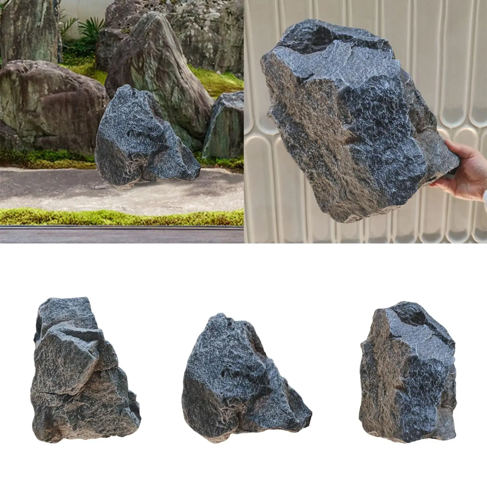 

Artificial Faux Landscape Rock Grey Lightweight Versatile Accessories Irregular for Landscaping Projects Decorative Stone