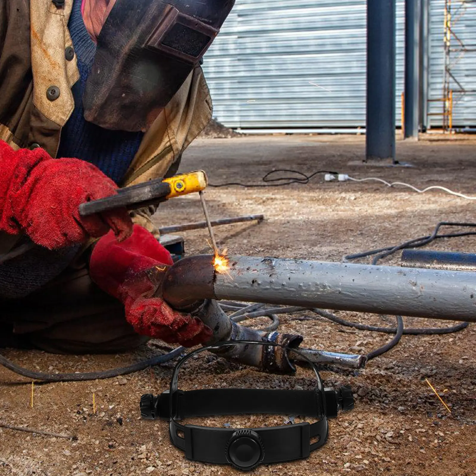 

Welding Headband Adjustable Shield Headgear Replacement for Auto Darkening Helmets Resistant Material Secure Fit Welding