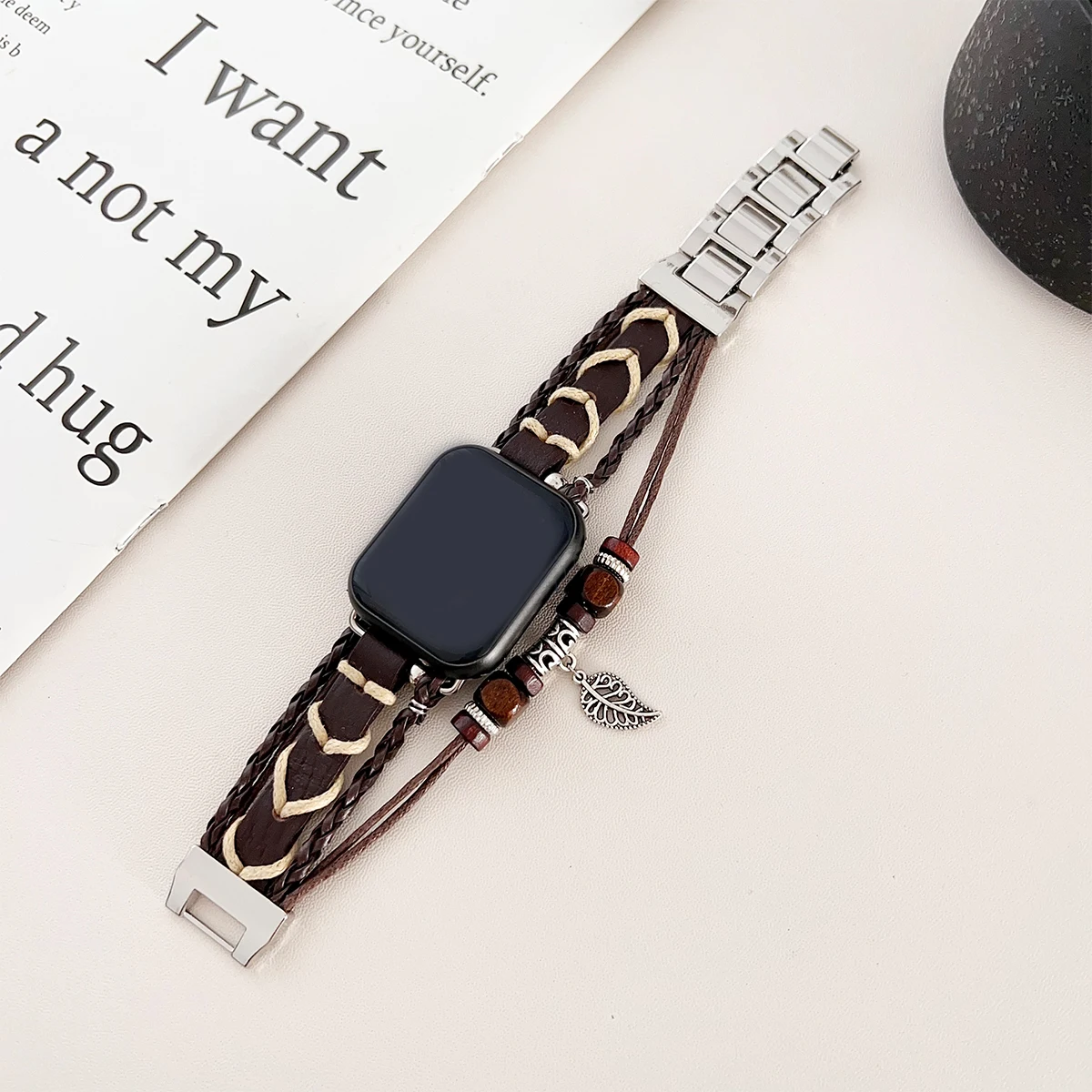 حزام معدني لسلسلة سوار المجوهرات لساعة Apple لساعة Iwatch 9876453   Ultra38 40 41 42 44 45 49 ملم معصم عصري للرجال والنساء