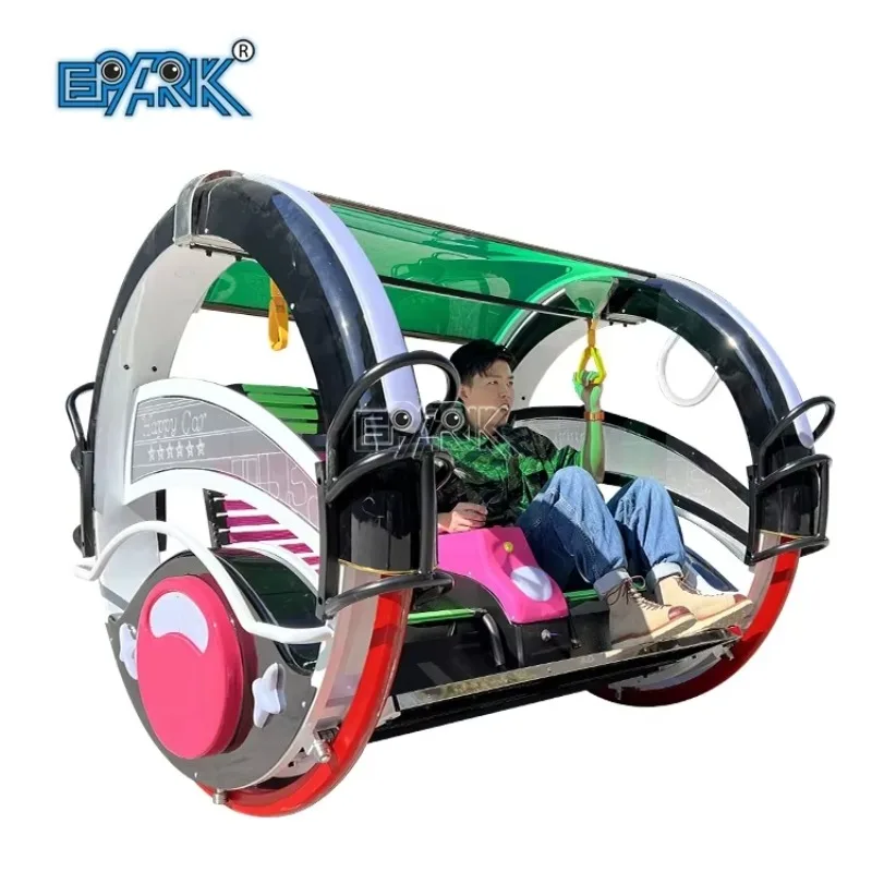 Newly Upgraded Amusement Park Ride New 360-degree Electric Brushed Car Happy Car Dual Player Rolling Car