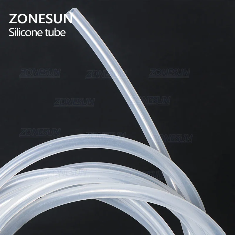 ZONESUN PJ-GZ3 طول 2 متر القطر الداخلي 3 مللي متر أنبوب السيليكون خرطوم مطاطي لآلة تعبئة الزيت العطري