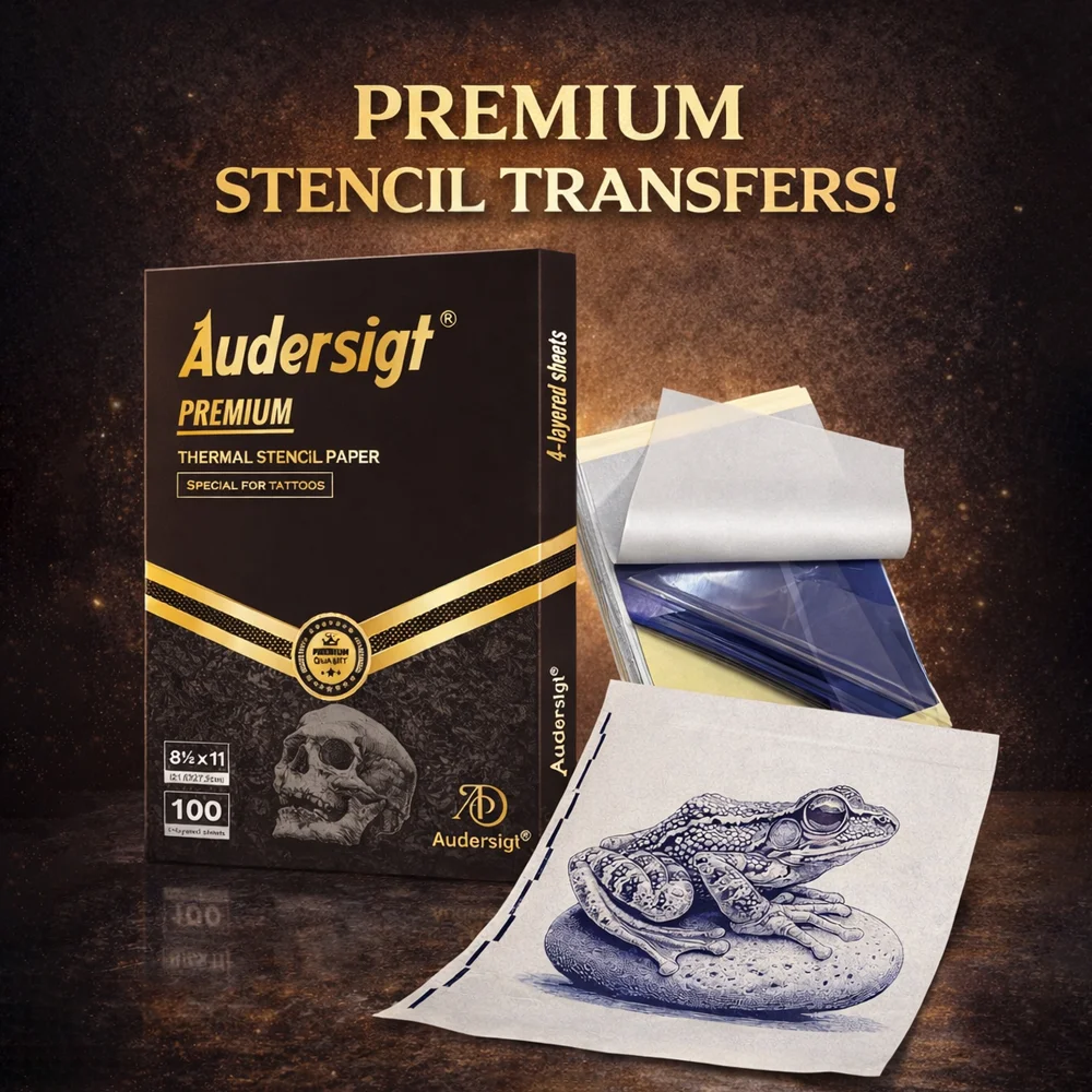 

Термотрансферная бумага Audersigt формата А4 для татуировок, оригинальная, с термопрессом, полный комплект аксессуаров для тату