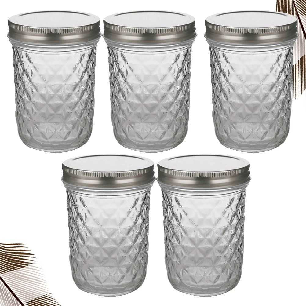 

5Pcs Glass Bottle Shape Clear Sealed Boxes Creative Reusable Food Grade Storage Containers Ideal for Coffee Candy Tea Snacks