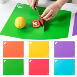 Portable Cutting Mat Set Colorful Kitchen Cutting Board Flexible Non-Stick Easy Clean Modern Cutting Boards Kitchen Tools