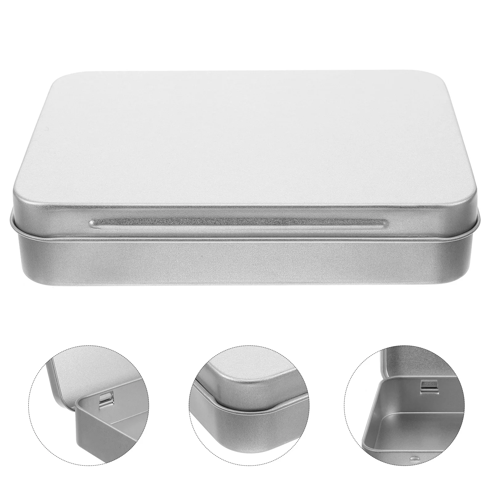 

Rectangular Tinplate Tin Box Reliable Metal Storage Container Small Tinplate Can Candy Storage Holder Tin Box with Lid