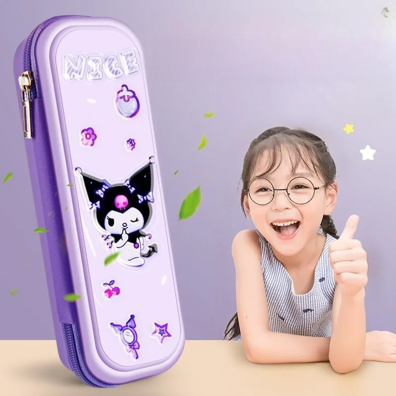 

Kawaii Hello Kitty Stationery Pen Bag Cute Large Capacity Stationery Bag Cartoon Anime Toys Female Student Gift Wholesale