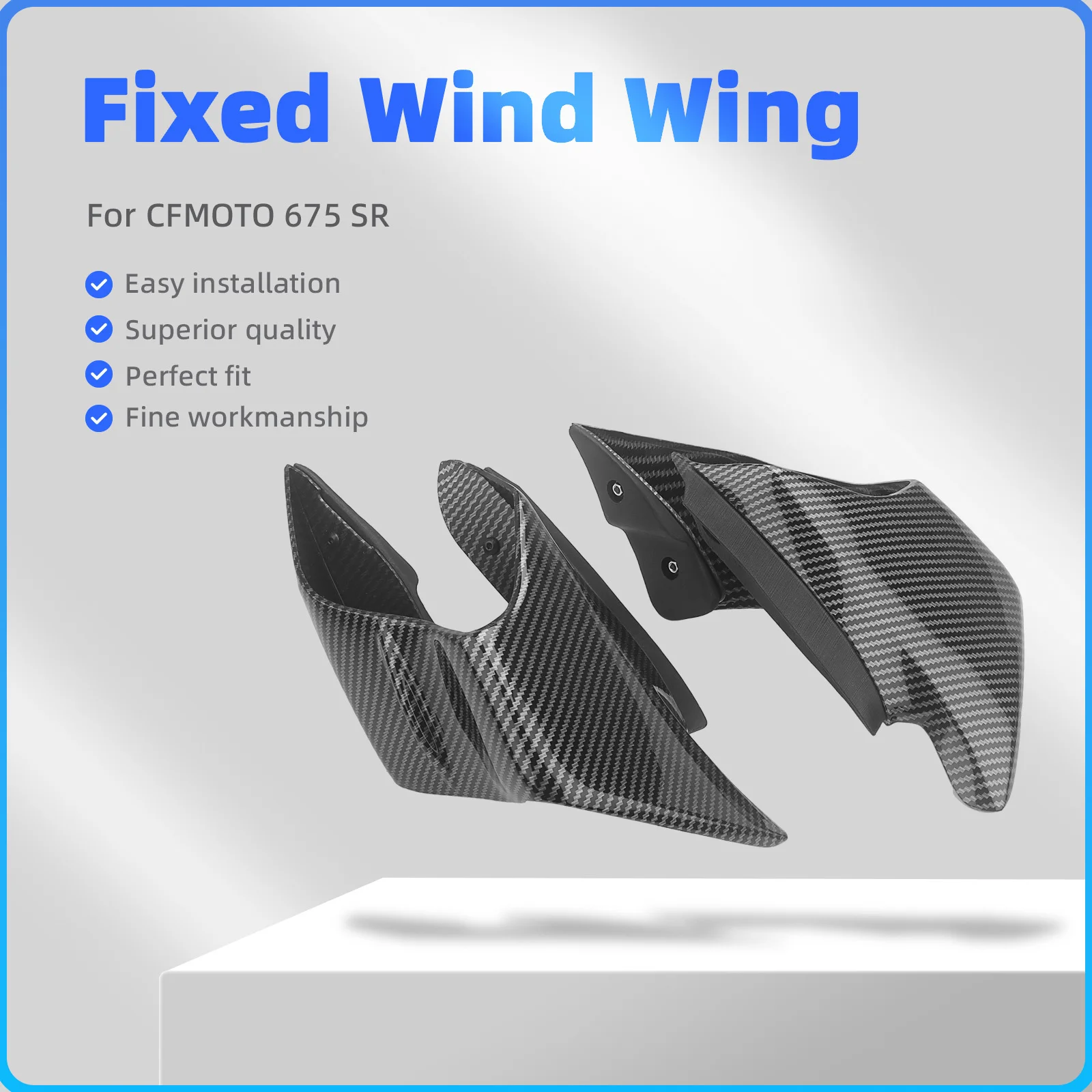 

For CFMOTO 450SR 675SR/SR-R/RR 450 675 SR Motorcycle Accessories Aerodynamic Wing Kit Fixed Winglet Fairing